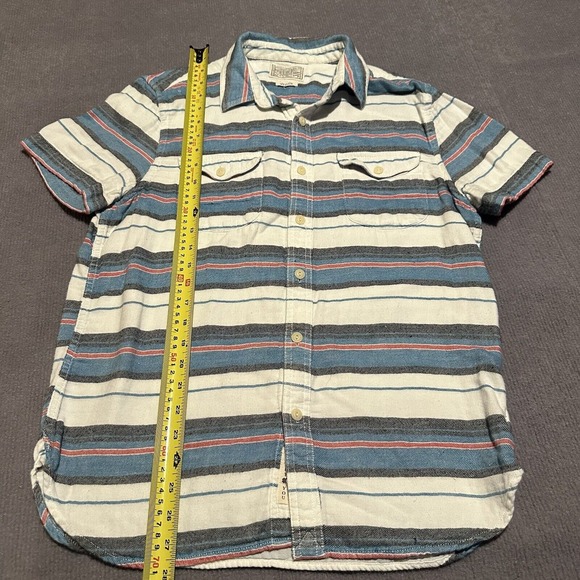 Lucky Brand Shirt Mens Medium Blue Button Up Alaska Southwestern Outdoor Casual‎ - Picture 6 of 6